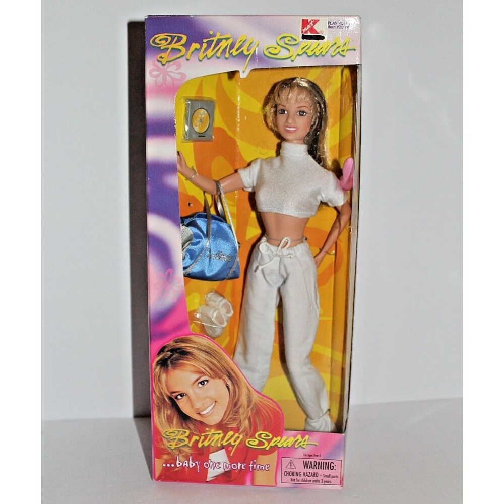 Vintage 1999 Britney Spears Baby One More Time Doll Play Along White Outfit NIB